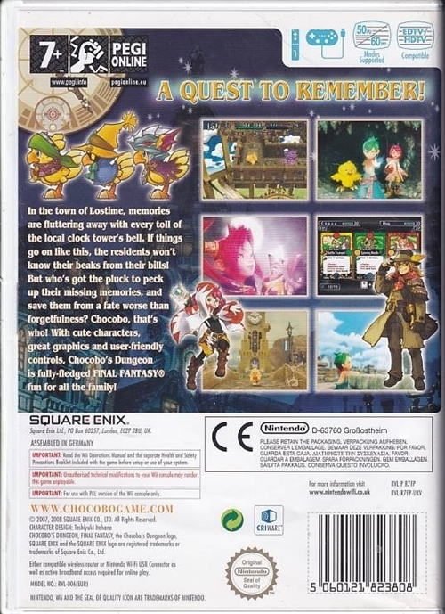 Final Fantasy Fables Chocobos Dungeon - Nintendo Wii (B Grade) (Genbrug)